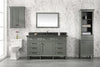 Image of Legion Furniture WLF2260S-PG 60 in. Pewter Green Finish Single Sink Vanity Cabinet with Blue Lime Stone Top