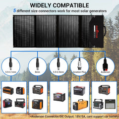 Rockpals 100W Solar Panel With Bracket