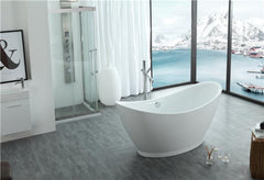 68 inch Glamorous Pedestal Double Slipper Tub - WE6513