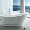 Image of Legion Furniture 67" White Freestanding Slipper Tub - Acrylic - WE6803