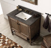 Image of Legion Furniture WH5136-BR 36 Inch Solid Wood Vanity in Brown with Moon Stone Top, No Faucet