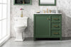 Image of Legion Furniture 36" x 22" x 34" Vogue Green Single Sink Bathroom Vanity WLF2136-VG