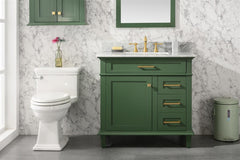 Legion Furniture 36" x 22" x 34" Vogue Green Single Sink Bathroom Vanity WLF2236-VG