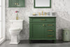 Image of Legion Furniture 36" x 22" x 34" Vogue Green Single Sink Bathroom Vanity WLF2236-VG