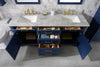 Image of Legion Furniture c 72 in. Double Sink Vanity Cabinet with Carrara White Top&#44; Blue