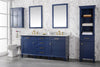 Image of Legion Furniture c 72 in. Double Sink Vanity Cabinet with Carrara White Top&#44; Blue