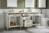 Image of Legion Furniture WLF2260S-W 60 in. White Finish Single Sink Vanity Cabinet with Carrara White Top