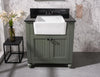 Image of Legion Furniture 30" x 19" x 34" Pewter Green Single Sink Bathroom Vanity Without Faucet WLF6022-PG