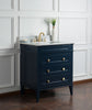 Image of Legion Furniture 30" x 22" x 34.5" Navy Blue Single Sink Bathroom Vanity Without Faucet WS3130-B