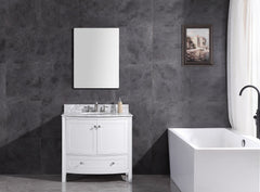 Legion Furniture 36" x 22" x 33.5" White Single Sink Bathroom Vanity WT9309-36-W-PVC