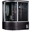 Image of Maya Bath Siena Black 2-Person Freestanding Steam Shower 115