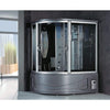 Image of Maya Bath Siena Grey 2-Person Freestanding Steam Shower 116