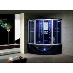 Maya Bath The Superior Platinum Black 2-Person Freestanding Steam Shower 102